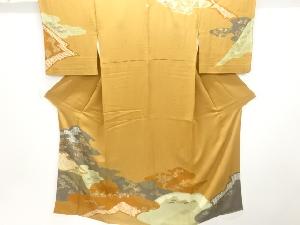 絞り松梅模様刺繍一ツ紋訪問着